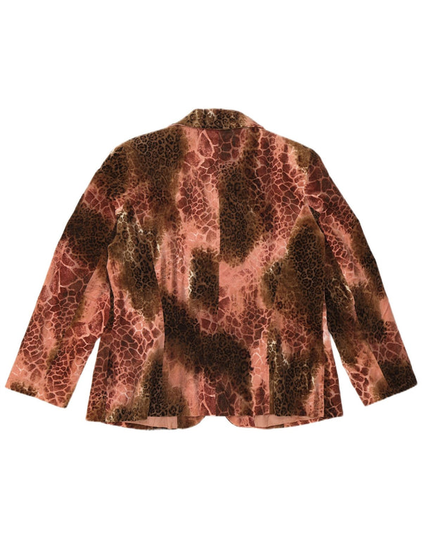 Elisa Landri Dame Blazer Jacket IT 50 XL Flerfarvet dyreprint