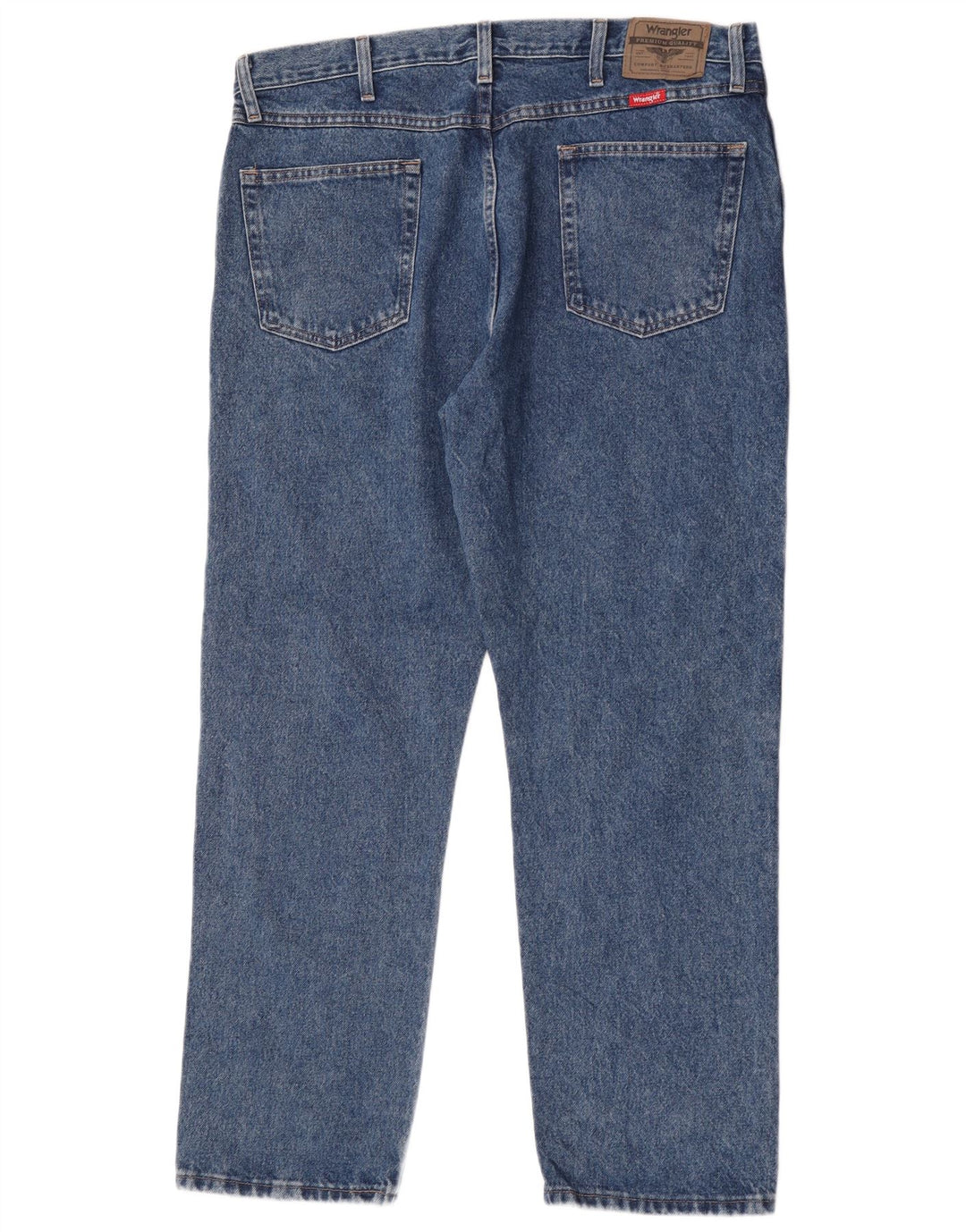 Wrangler Herre Regular Fit Straight Jeans W38 L30 Blå Bomuld