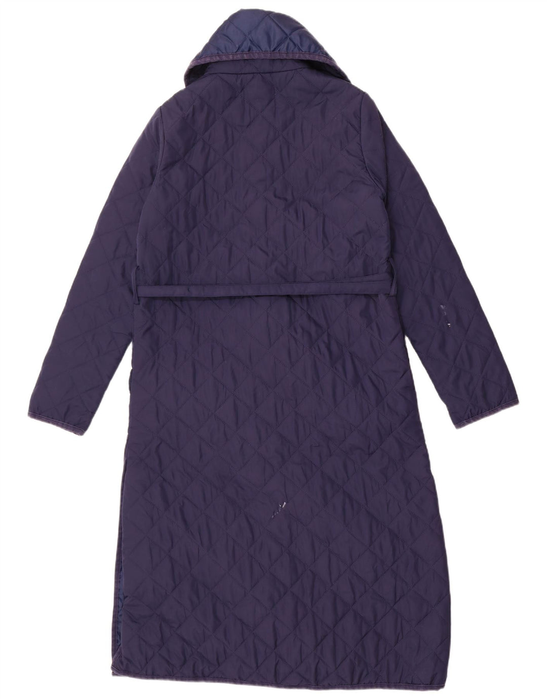 Monsoon Dame Quiltet Overfrakke UK 10 Lille Blå Polyester