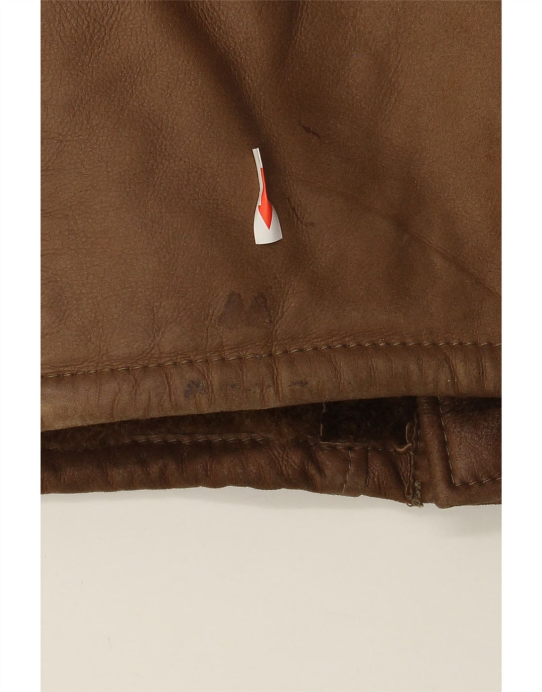 Vintage Shearling Overfrakke til mænd UK 38 Medium Brown