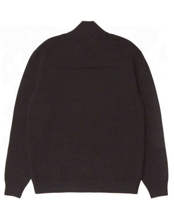 Marks & Spencer herre cardigan sweater mellemgrå bomuld