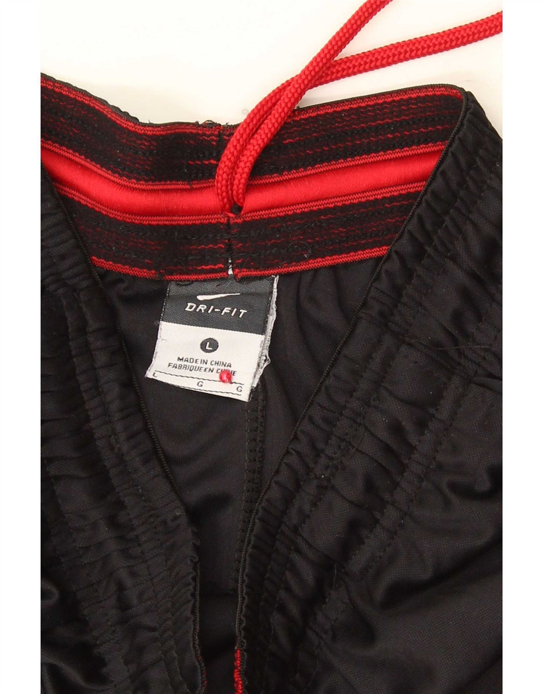 Nike Herre Dri Fit grafiske sportsshorts store sortstribede polyester