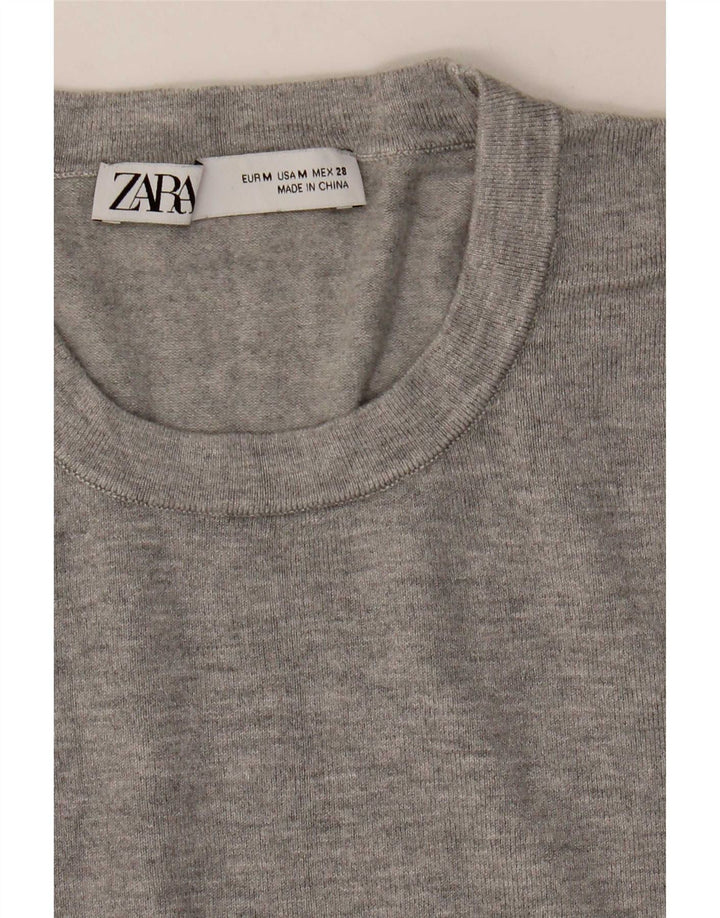 Zara Dametrøjetrøje med rund hals DK 12 Medium Grå