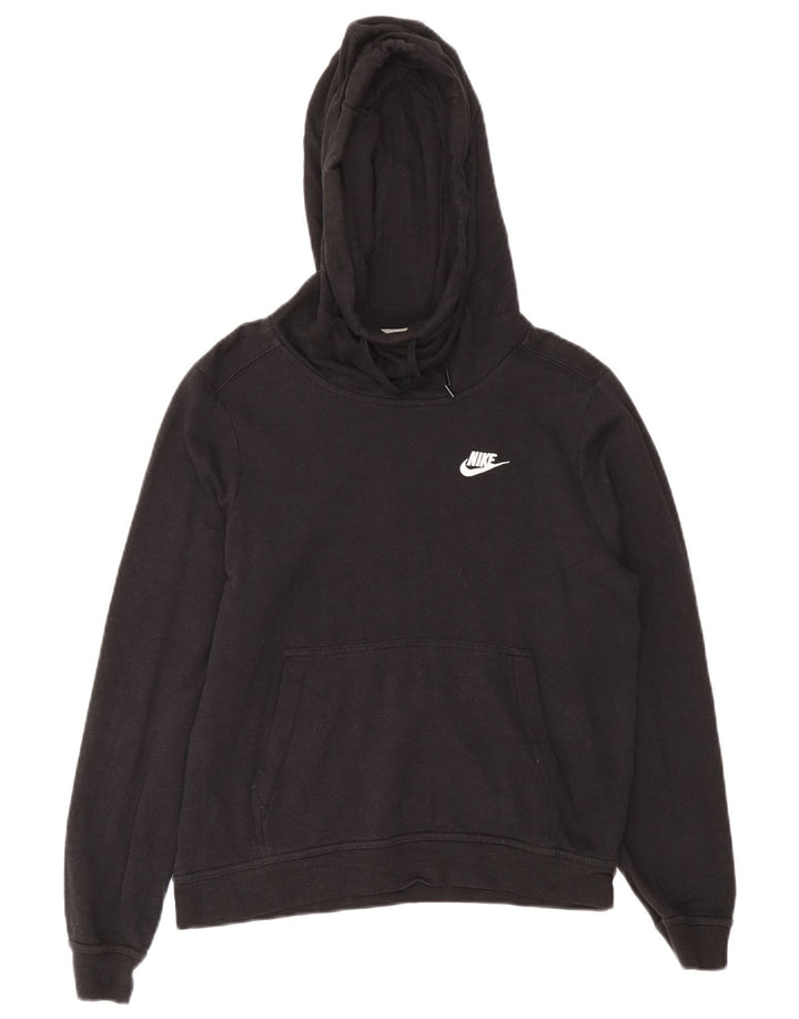 Nike Dame Oversized Hoodie Jumper UK 10 Small Grey Bomuld