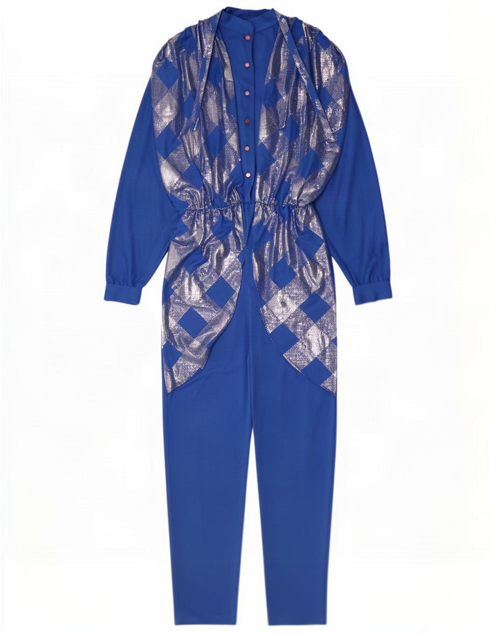 Anna Lugli Dame Jumpsuit IT 42 Medium Blue Geometric Polyester
