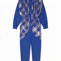 Anna Lugli Dame Jumpsuit IT 42 Medium Blue Geometric Polyester