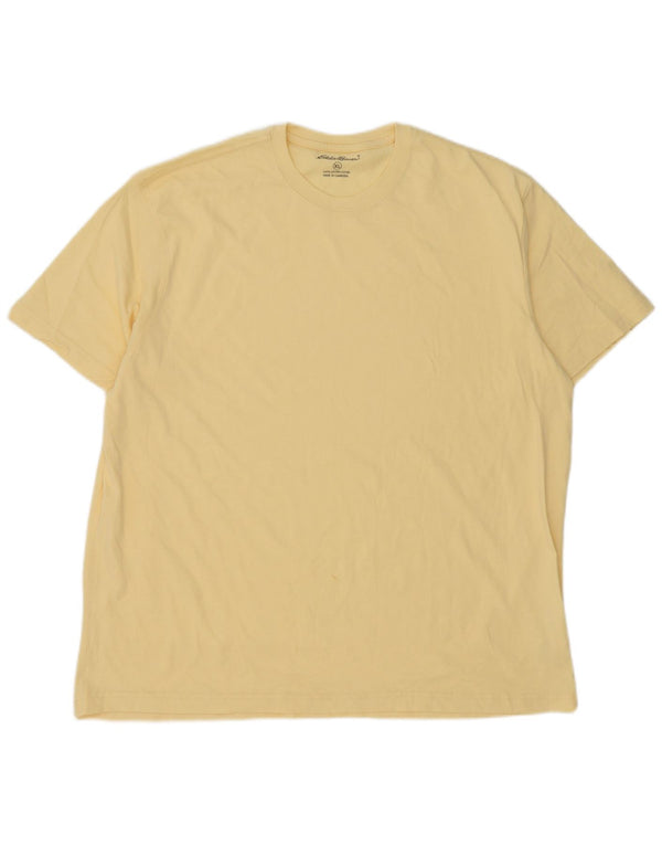 Eddie Bauer Herre T-Shirt Top XL Gul Bomuld