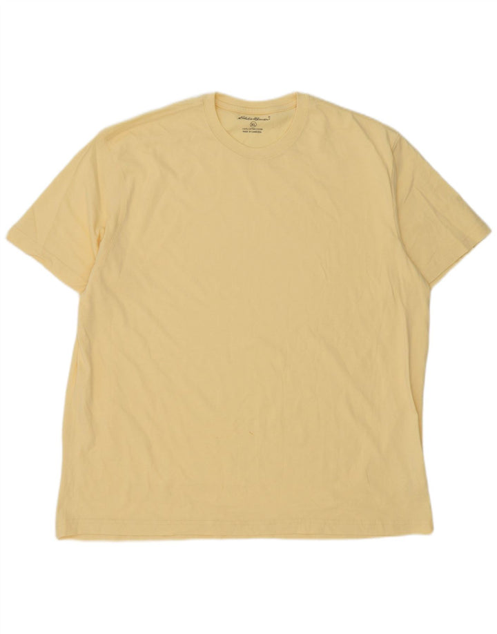 Eddie Bauer Herre T-Shirt Top XL Gul Bomuld