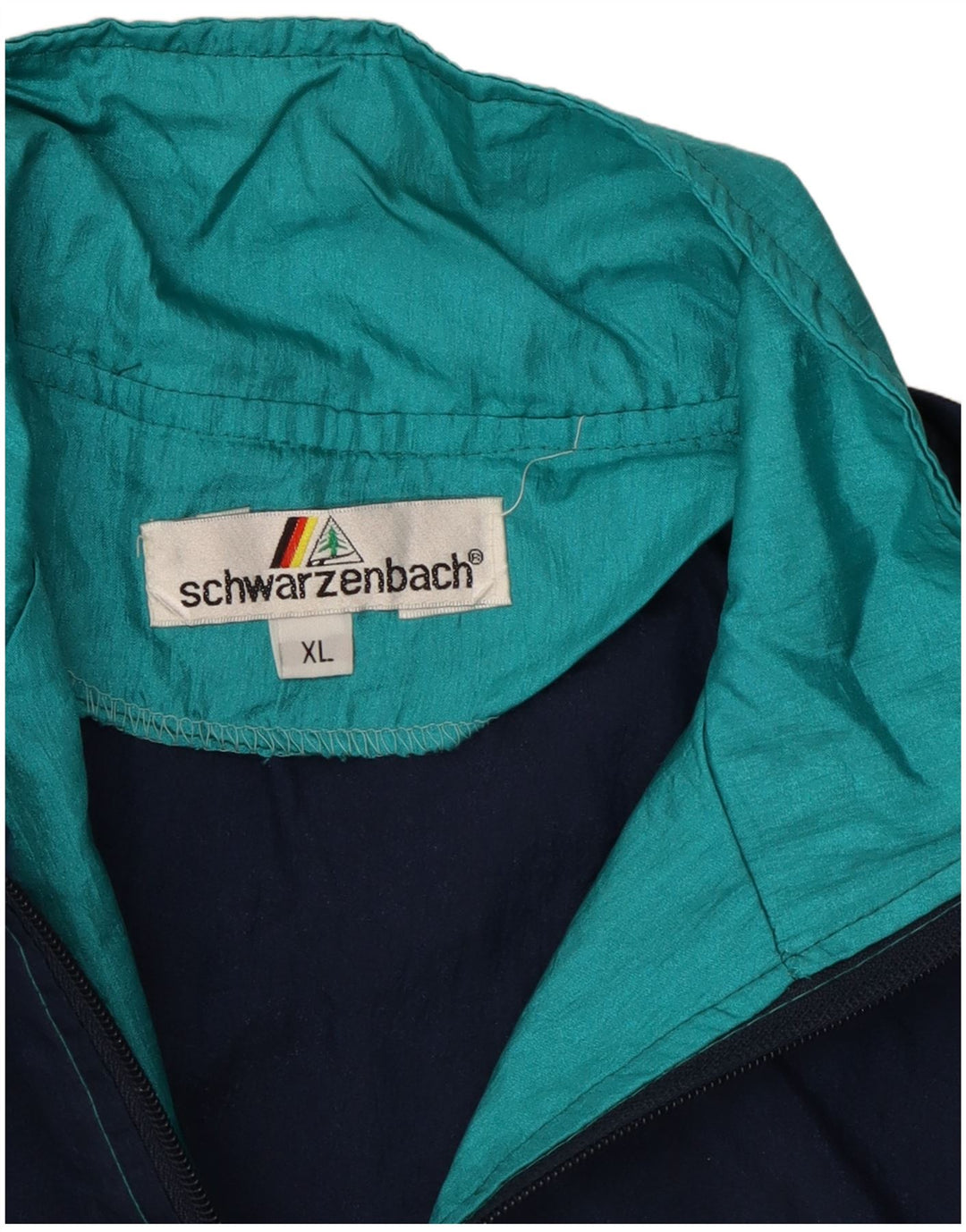 VINTAGE Træningsdragt til mænd Topjakke XL Blå Colourblock