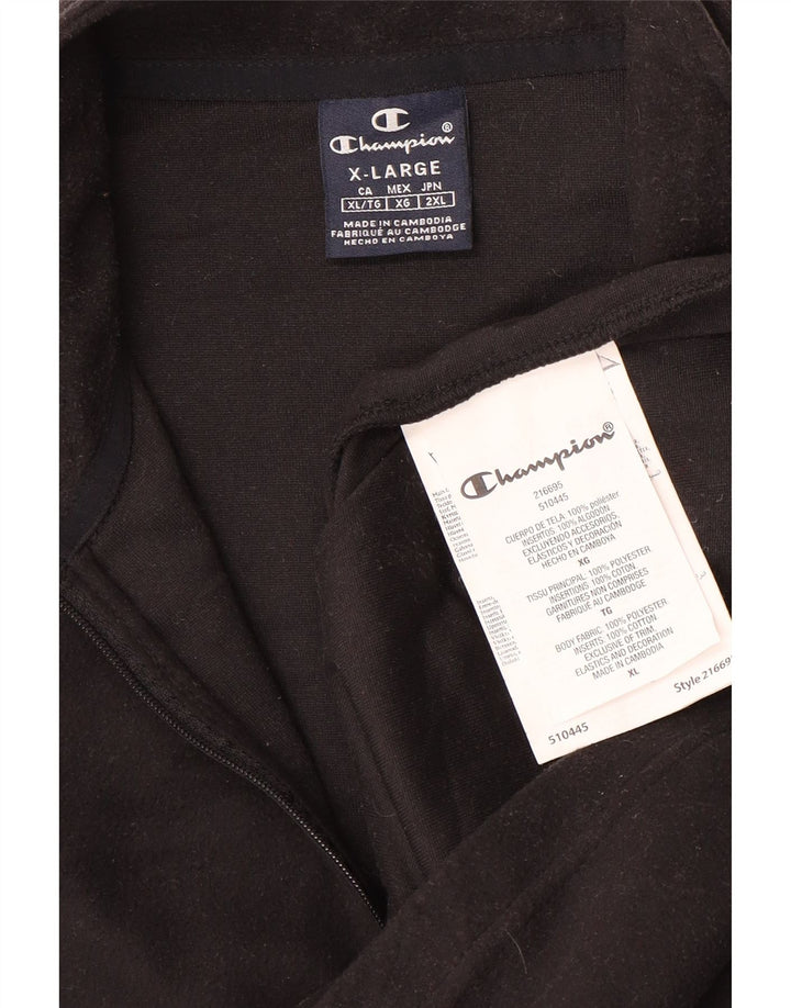CHAMPION Fleece Jumper med lynlås til mænd XL sort polyester