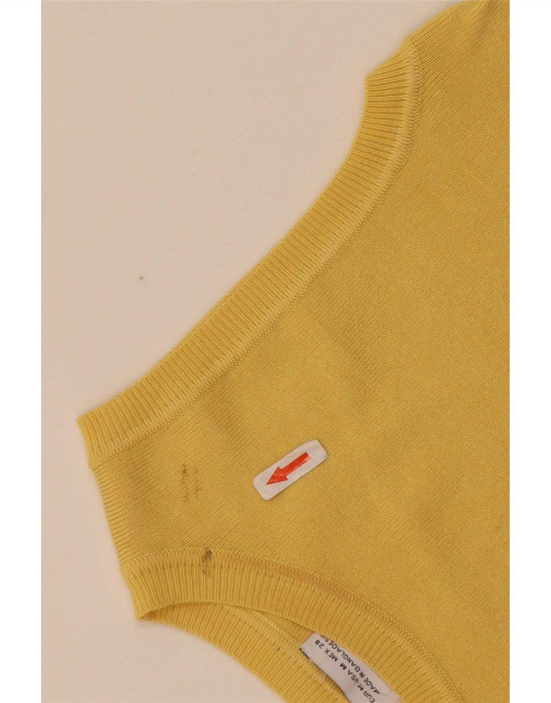 Zara Womens Crop Vest Top UK 12 Medium Yellow Viscose