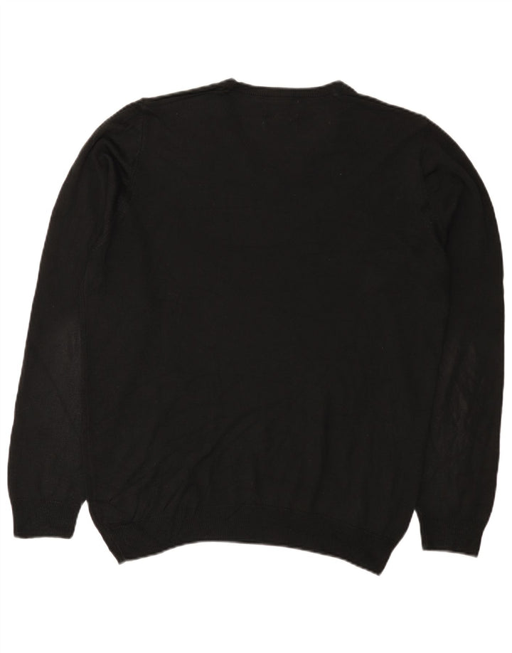 Marks & Spencer Herre V-hals sweater Stor sort akryl