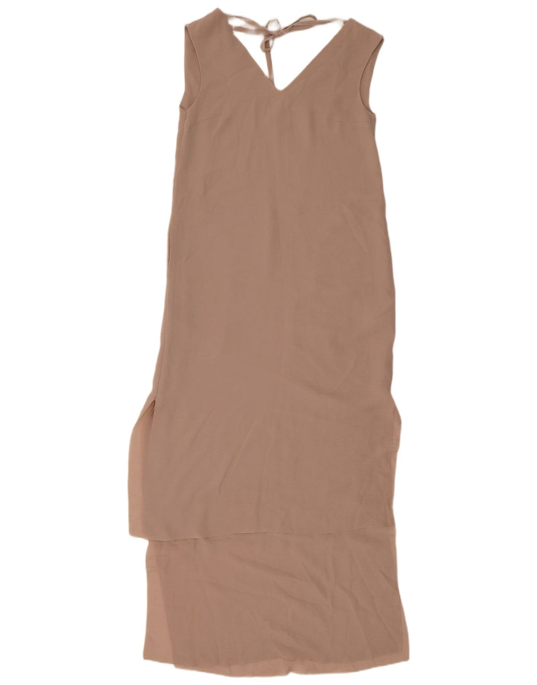 Cos Dame ærmeløs Maxikjole EU 34 XS Beige Polyester