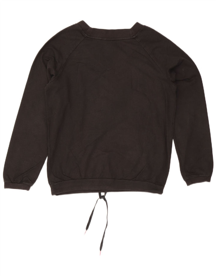 Puma Dame Oversized Sweatshirt Jumper UK 10 Small Black Bomuld