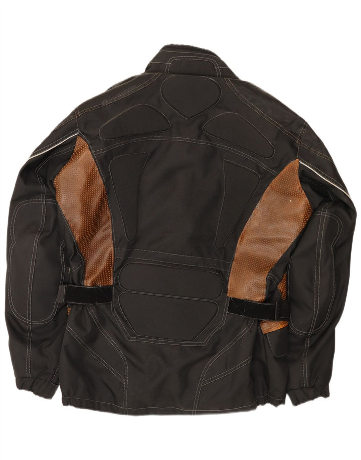Vintage Herre Motorstyle Racer Jacket UK 38 Medium Sort Colourblock