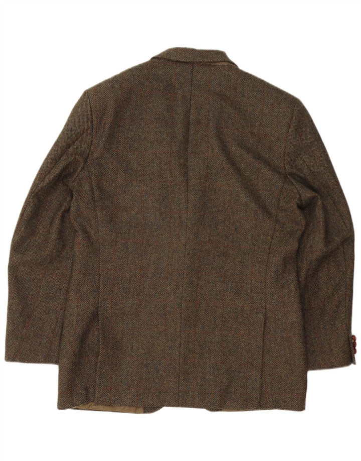 Marks & Spencer Herre 2 Button Blazer Jacket UK 40 Large Khaki Check