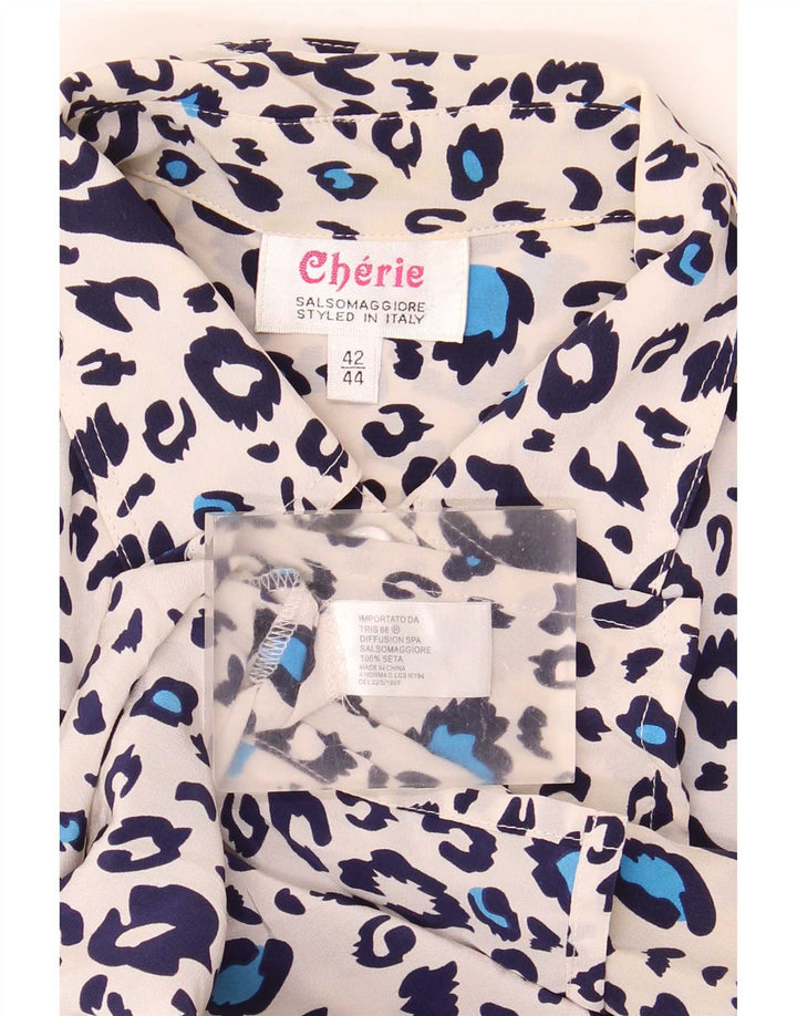 cherie Dame skjorte Bluse IT 42/44 Medium Flerfarvet dyreprint