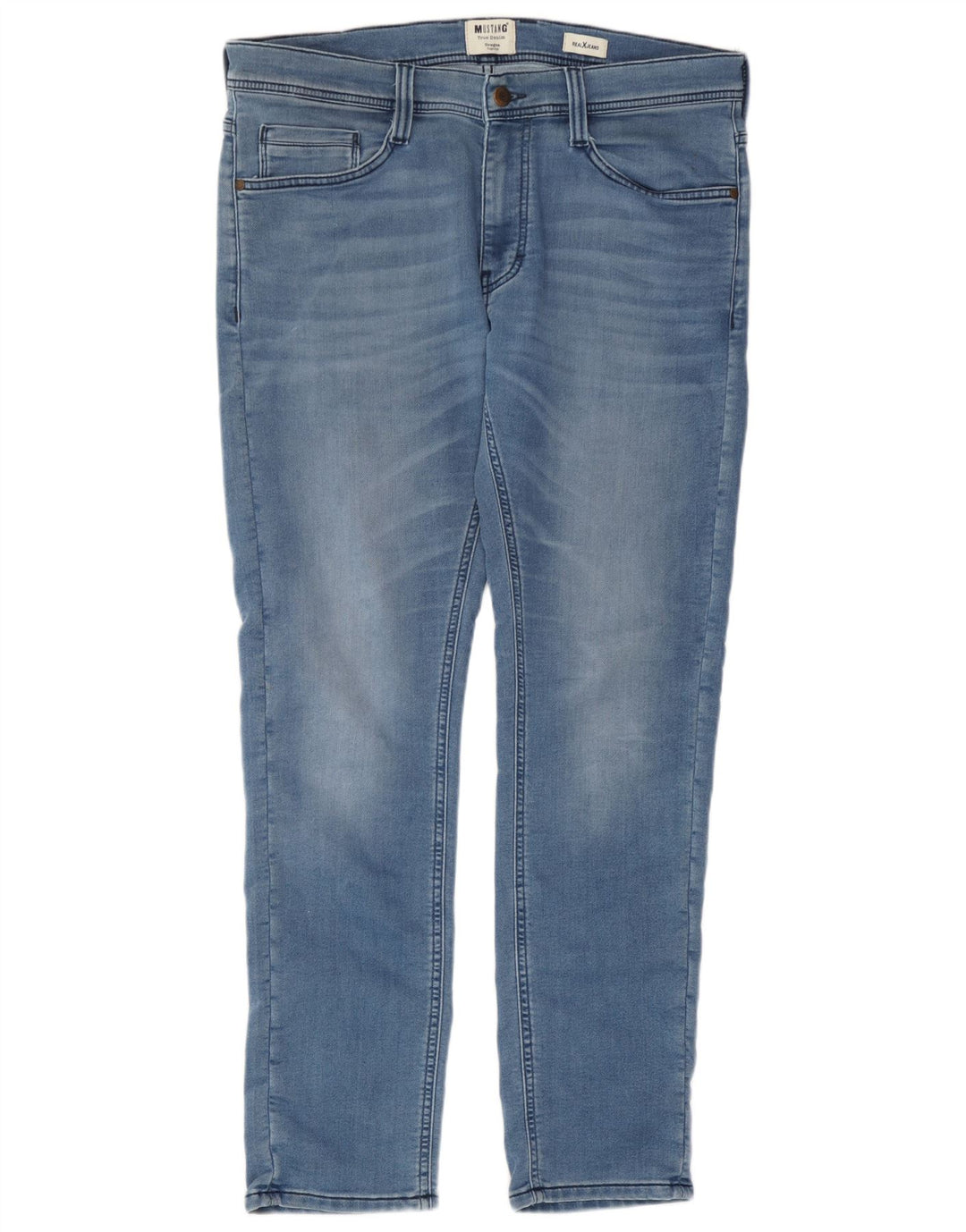 Mustang Herre Relaxed Fit Tapered Jeans W36 L30 Blå
