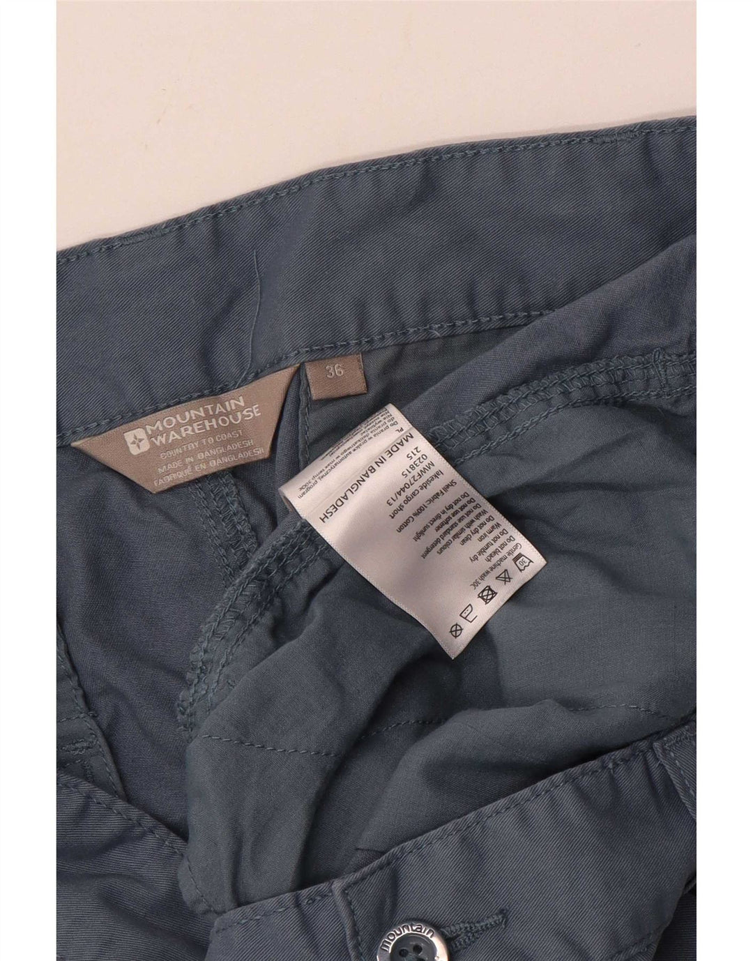 Mountain Warehouse Herre Cargo Shorts W36 Large Blue Cotton