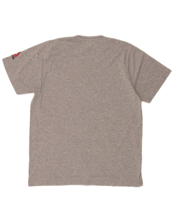 Reebok Herre Ireland Grafisk T-Shirt Top XL Grå Bomuld