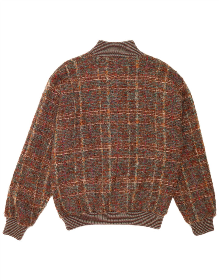 Vintage Strik Bomber Jacket UK 38 Medium Brun Flecked Wool