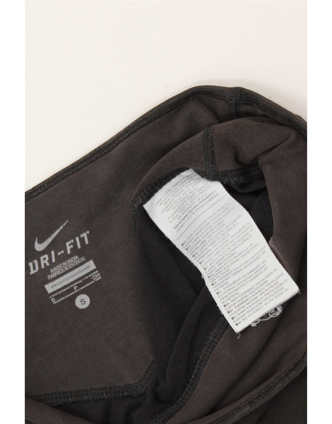 Nike Dame Dri Fit Leggings UK 10 Small Black Bomuld