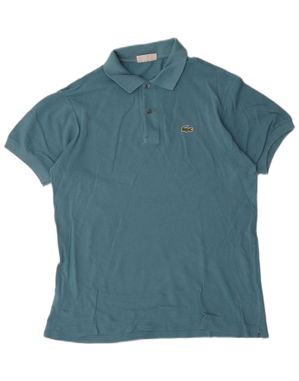 Lacoste Mens Polo Shirt Size 4 Medium Blue Cotton