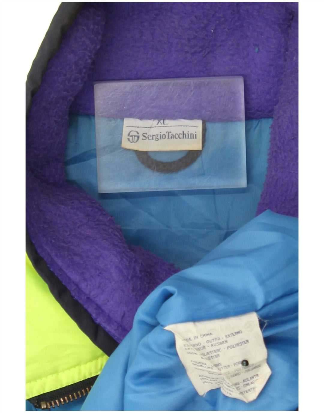 Sergio Tacchini Herre Skijakke UK 42 XL Navy Blue Colourblock Polyester