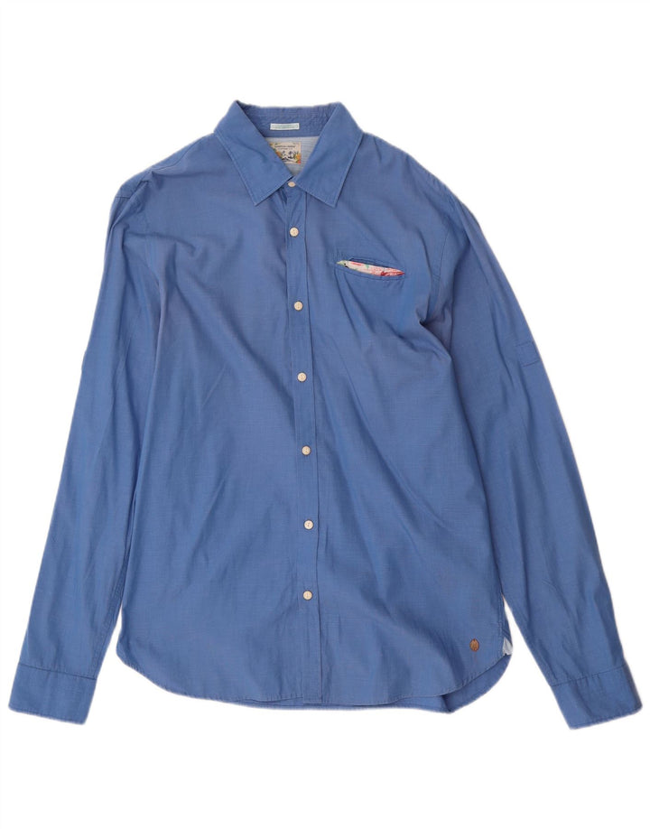 Scotch & Soda herreskjorte stor blå bomuld