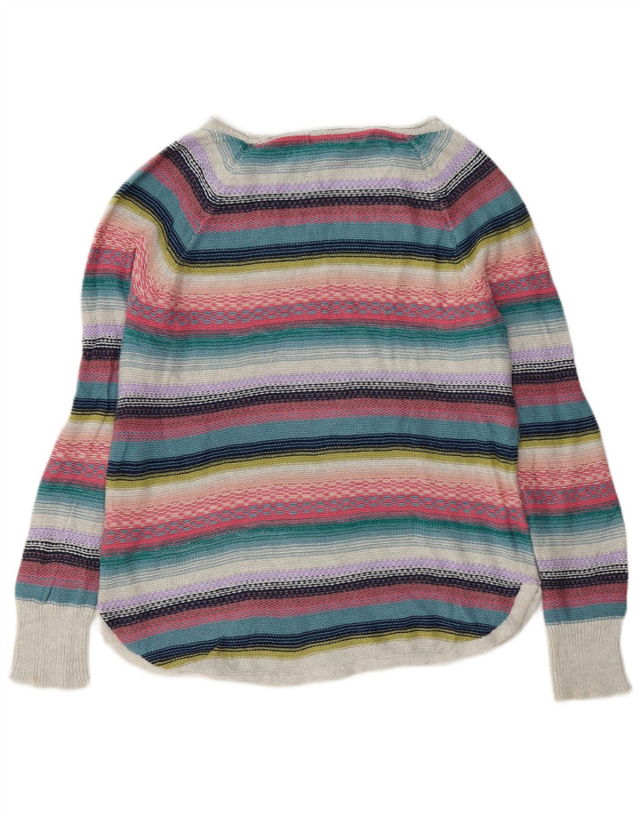 CHAPS Dame Boat Neck Jumper Sweater UK 14 Medium Flerfarvet Stribet