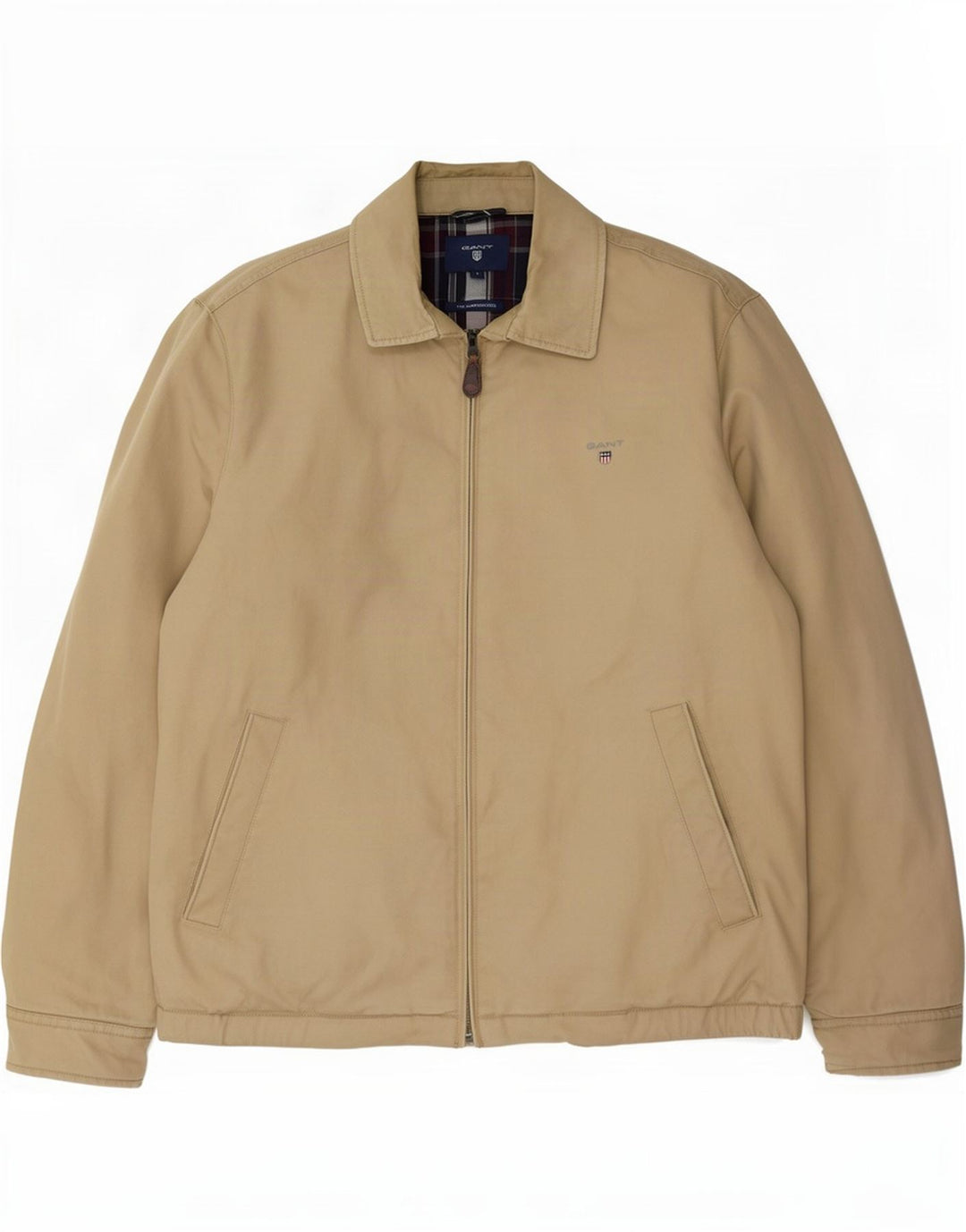 Gant Bomber Jacket UK 40 Stor Beige Bomuld
