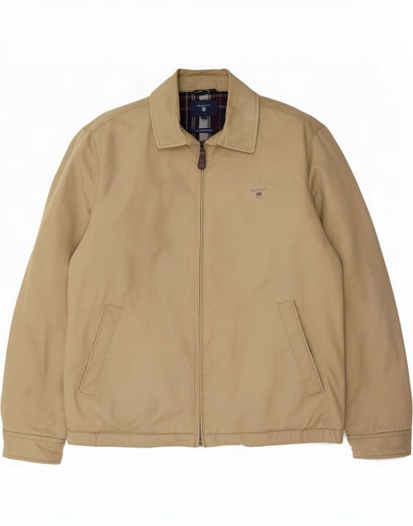 Gant Bomber Jacket UK 40 Stor Beige Bomuld