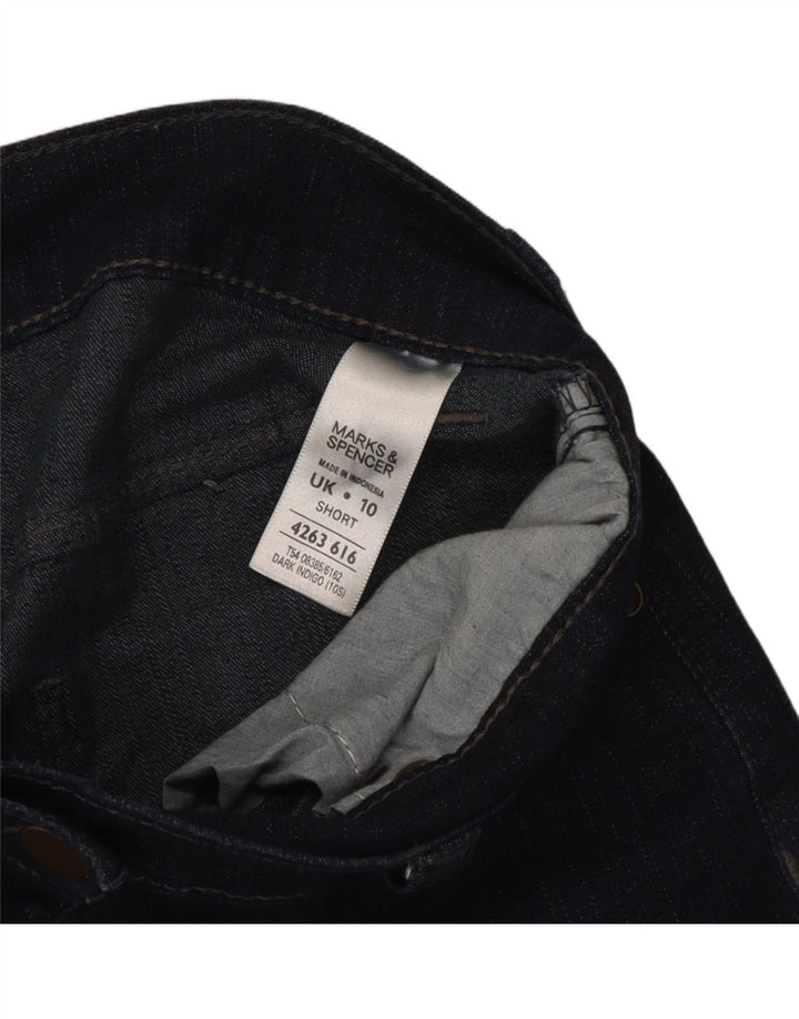 Marks & Spencer Dame Short Bootcut Jeans UK 10 Small W27 L28 Navy Blue
