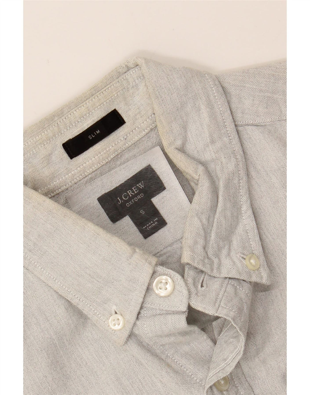 J. CREW Mens Slim Shirt Small Grey Cotton Vintage J. Crew and Second-Hand J. Crew from Messina Hembry 
