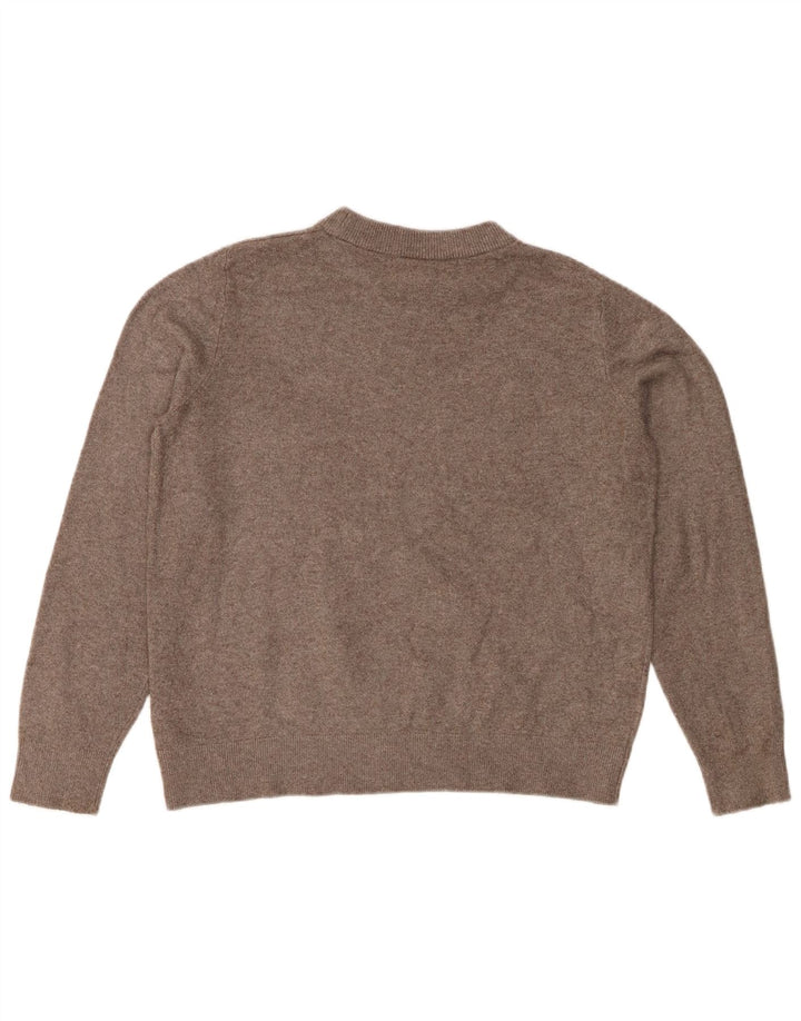 Marks & Spencer dametrøjetrøje med rund hals DK 14 mellemgrå polyester