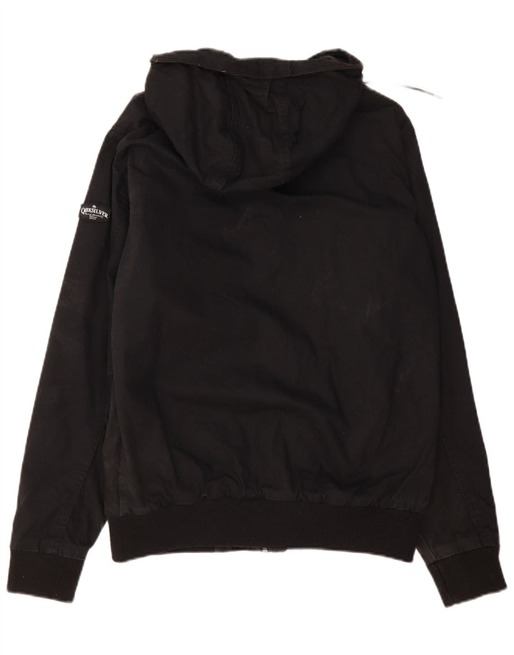 Quiksilver Herre Hooded Windbreaker Jacket UK 38 Medium Black Bomuld