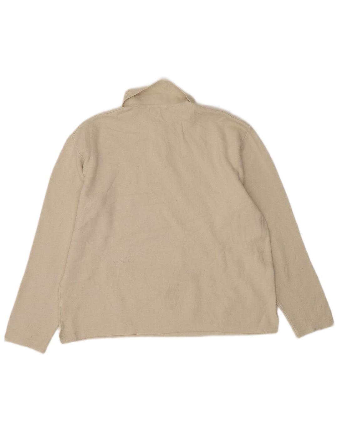 Zara Herre Polo Neck Jumper Sweater XL Beige Polyester