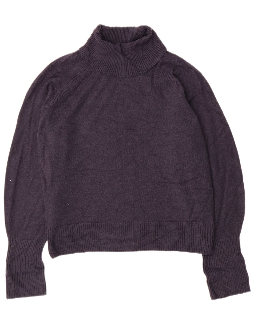 Marks & Spencer Dame Rullehals Sweater UK 16 Large Navy Blue