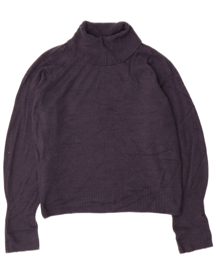 Marks & Spencer Dame Rullehals Sweater UK 16 Large Navy Blue