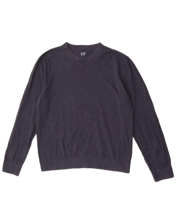 Gap Herre Crew Neck Jumper Sweater Medium Navy Blue Bomuld