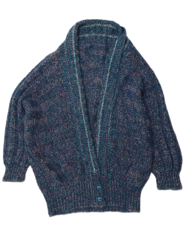 VINTAGE Womens Cardigan Sweater UK 20 2XL Blue Flecked
