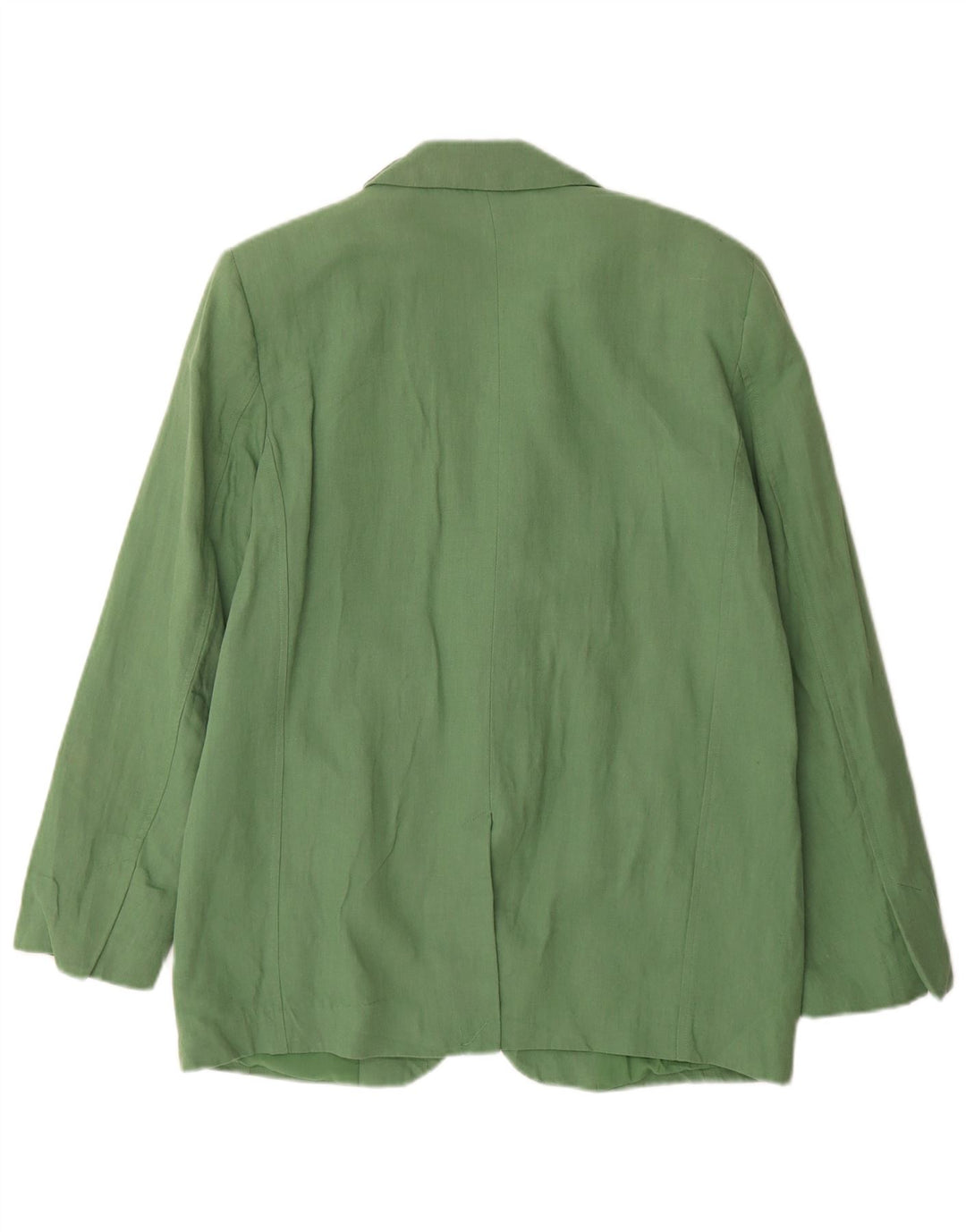 Zara Dame 2 Button Oversized Blazer Jacket UK 10 Small Green Linen