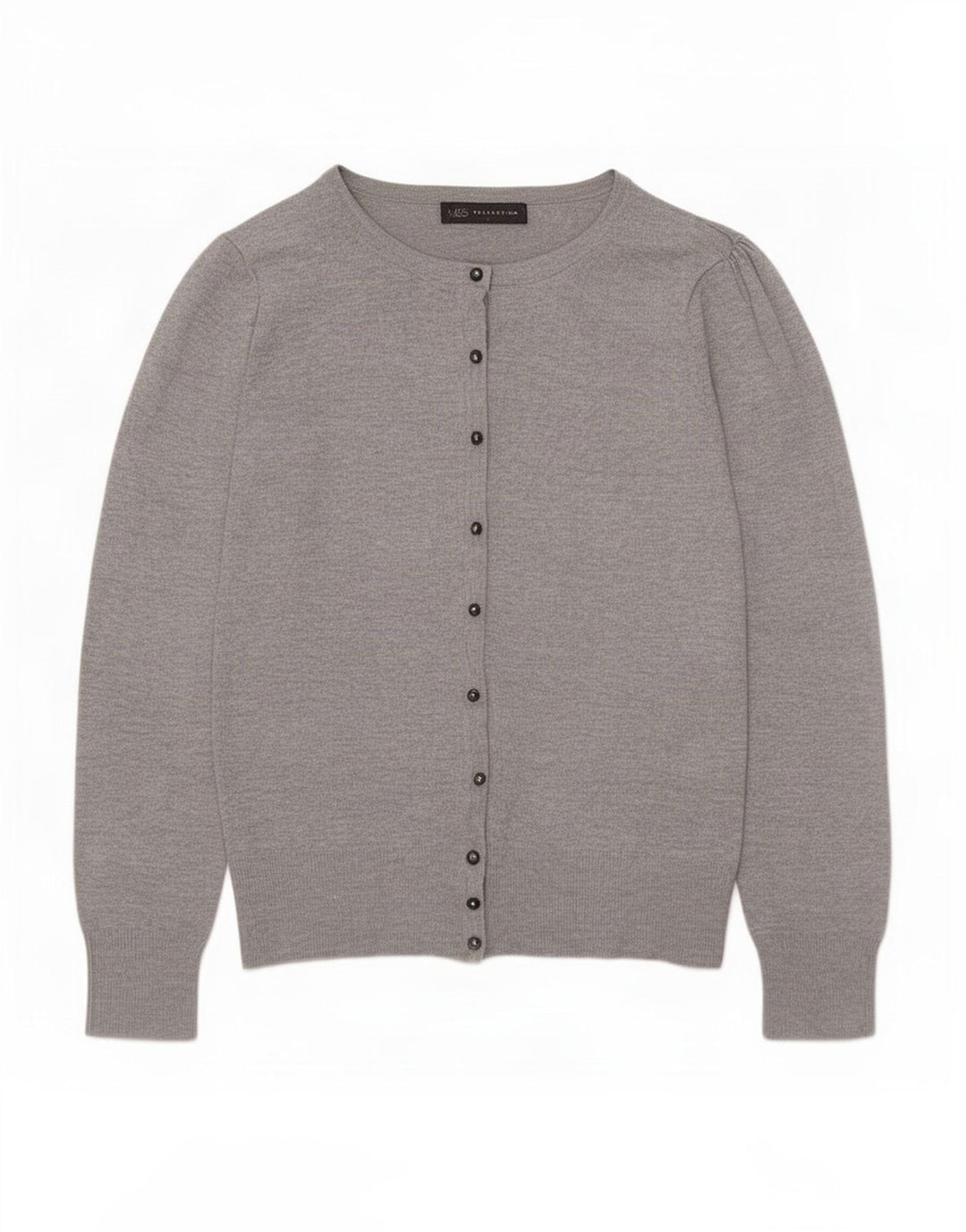 Marks & Spencer Dame Cardigan Sweater UK 10 Small Grey Viscose