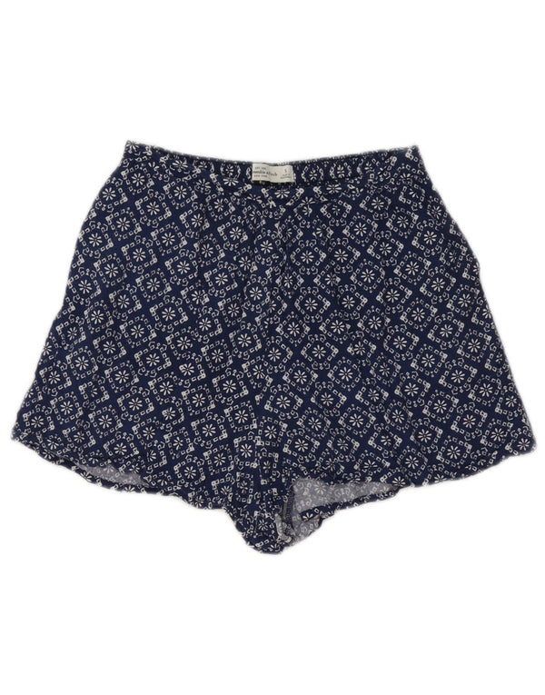 Abercrombie & Fitch Womens High Waist Hot Pants Small W26 Navy Blue Floral