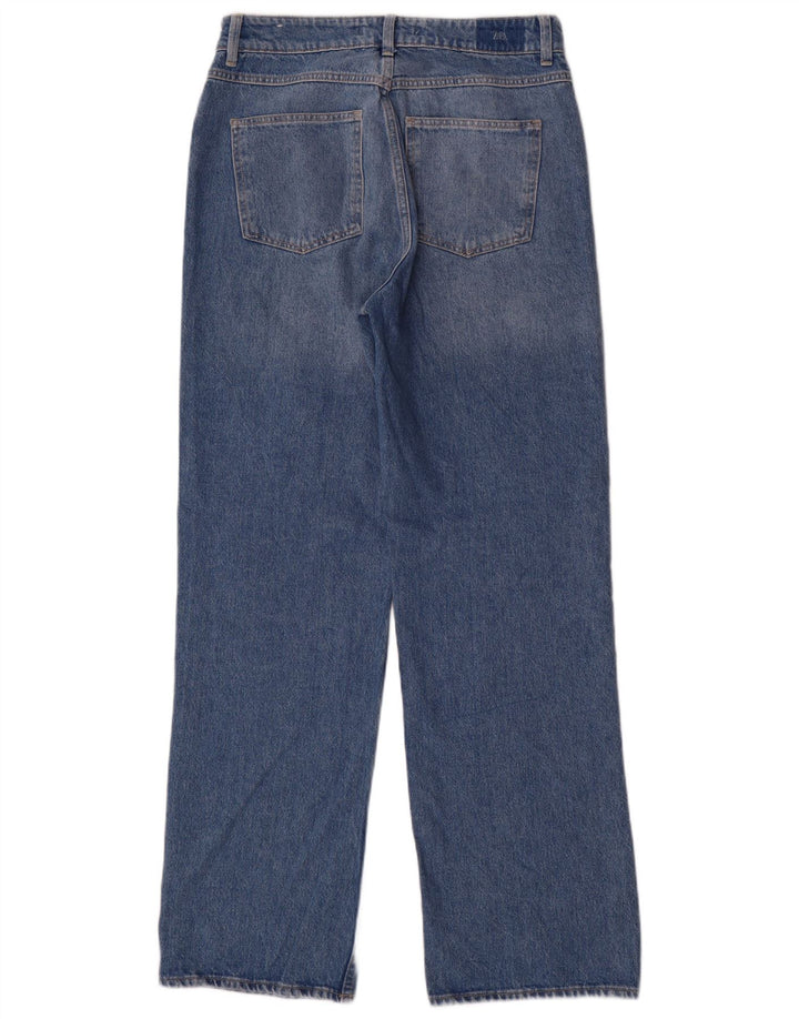 Zara Dame Straight Jeans EU 40 Medium W30 L32 Blå