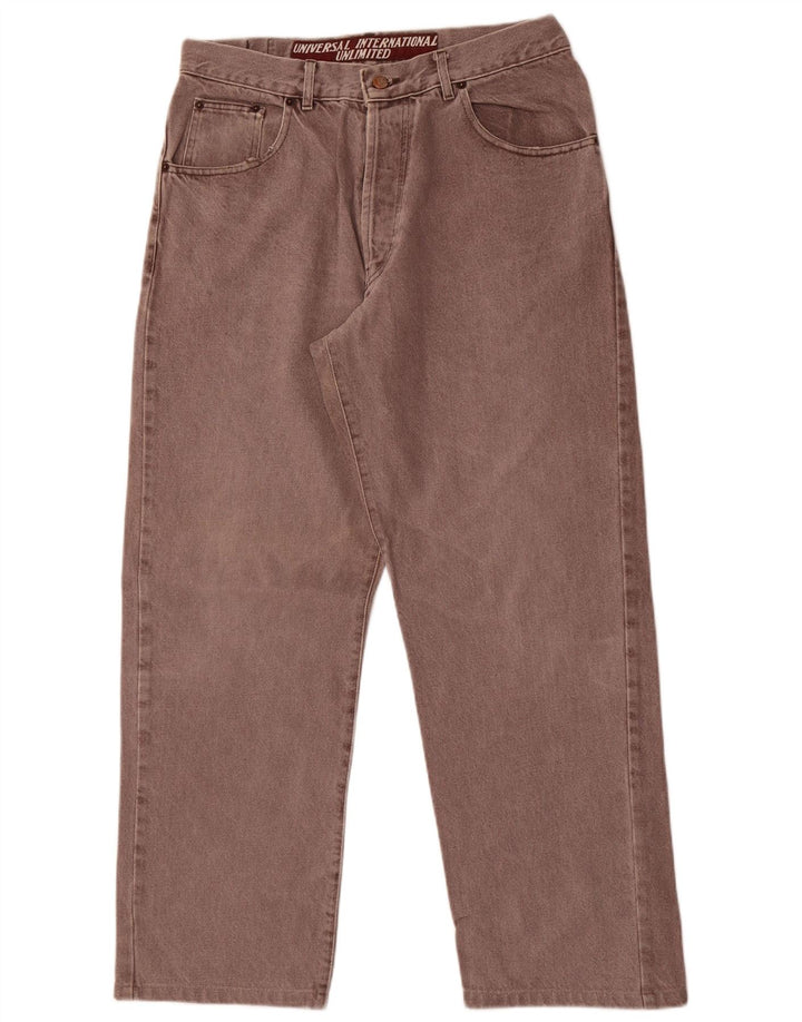 Ubegrænset Straight Jeans til mænd W36 L30 Grå Bomuld