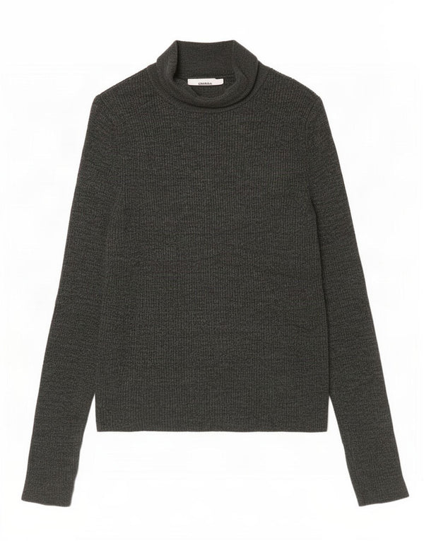 Zara Womens Turtle Neck Jumper Sweater UK 14 Large Khaki