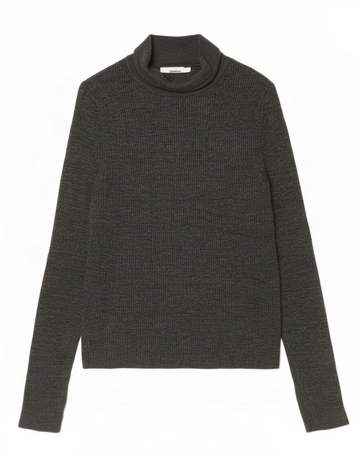 Zara Dame Turtle Neck Jumper Sweater UK 14 Large Khaki