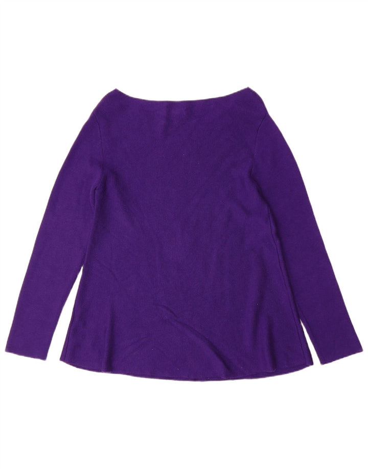 HOBBS Womens Top Long Sleeve UK 14 Large Purple Viscose