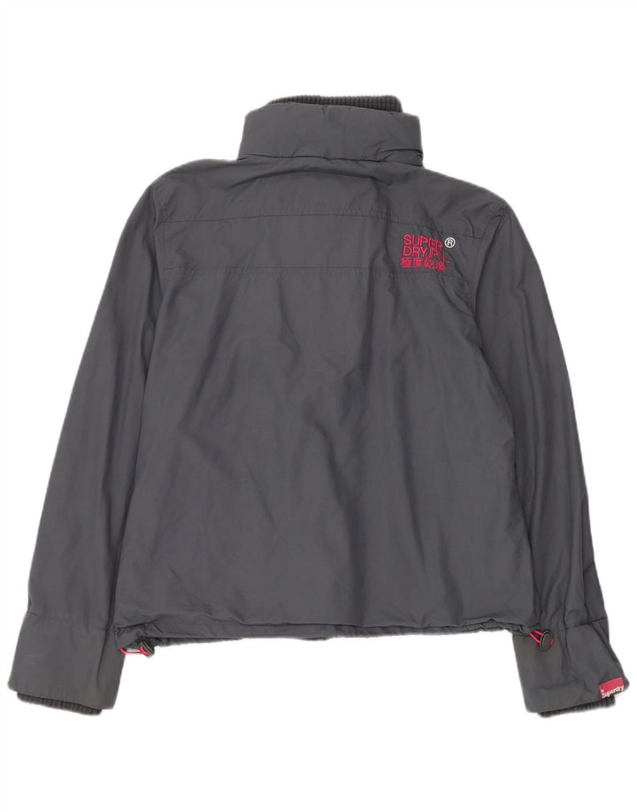 Superdry Windcheater Regnjakke til kvinder UK 42 XL Grå Nylon